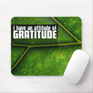 "Attitude of gratitude" Motivation Affirmation Mouse Pad