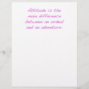 Attitude - ordeal or adventure