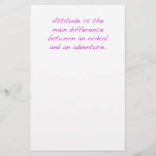 Attitude - ordeal or adventure stationery