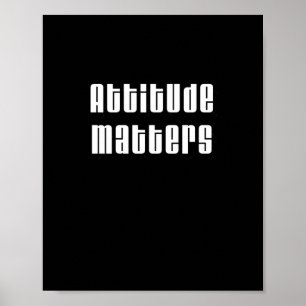 Attitude S Bold Typography Design Sticker  Poster