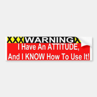 attitude use it bumper sticker