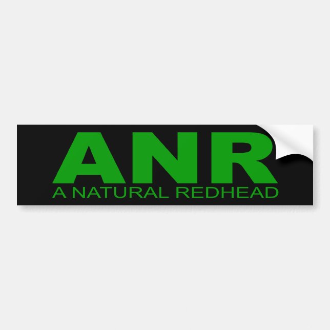 Attitudes - "A Natural Redhead" Bumper Sticker (Front)