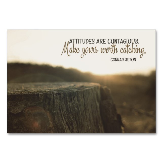 Attitudes Are Contagious Table Number (Front)