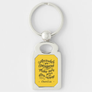 ATTITUDES custom name & color key chain
