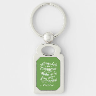 ATTITUDES custom name & colour key chain