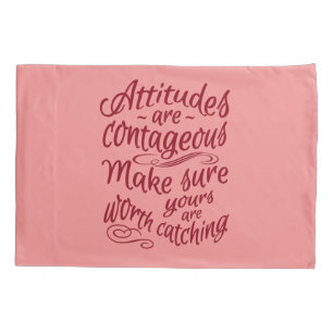ATTITUDES motivational pillow cases