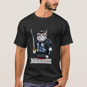 ATTITUDIOUS Cat Greek Roman God Gladiator Attitude T-Shirt