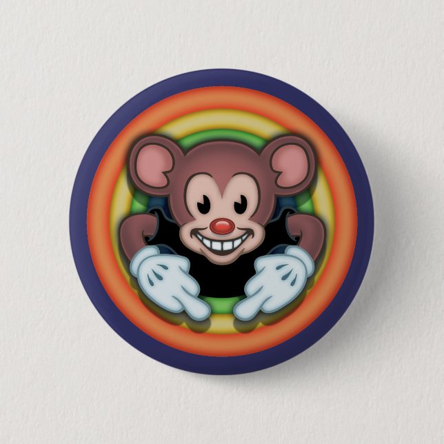Attitudy Mouse 6 Cm Round Badge (Front)