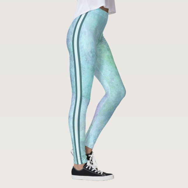 Attoni Ocean Blue Striped Leggings (Right)