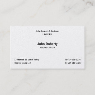 Attorney at Law   Advocate Plain Classy Business Card