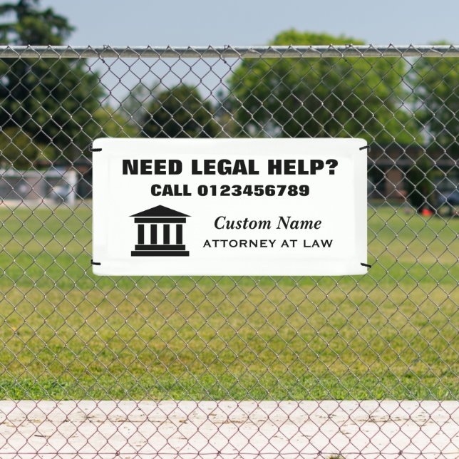 Attorney at law banner sign for legal help advice (Insitu)