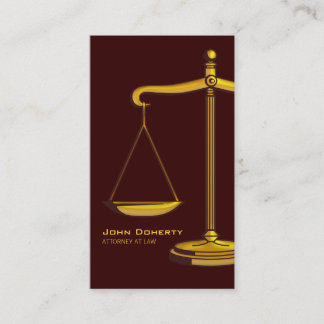 ATTORNEY AT LAW | Brown Business Card