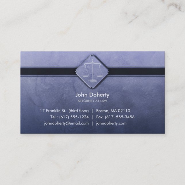 ATTORNEY AT LAW - Business Card (Front)