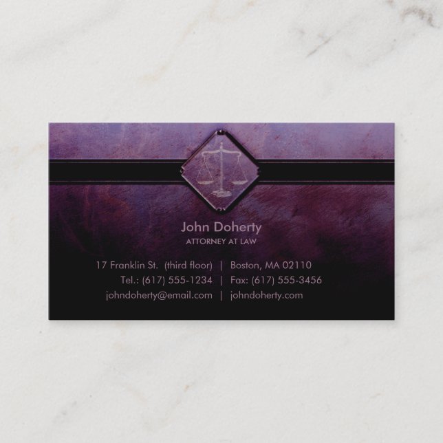 ATTORNEY AT LAW - Business Card (Front)