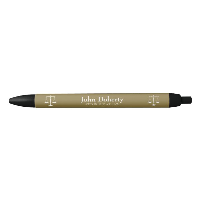 ATTORNEY AT LAW | Classic Law Office Black Ink Pen (Front)