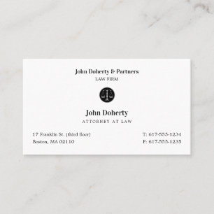 Attorney at Law Classic Lawyer Business Card