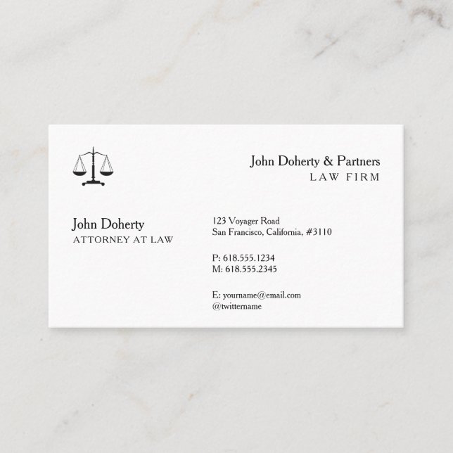 Attorney at Law | Classy Business Card (Front)