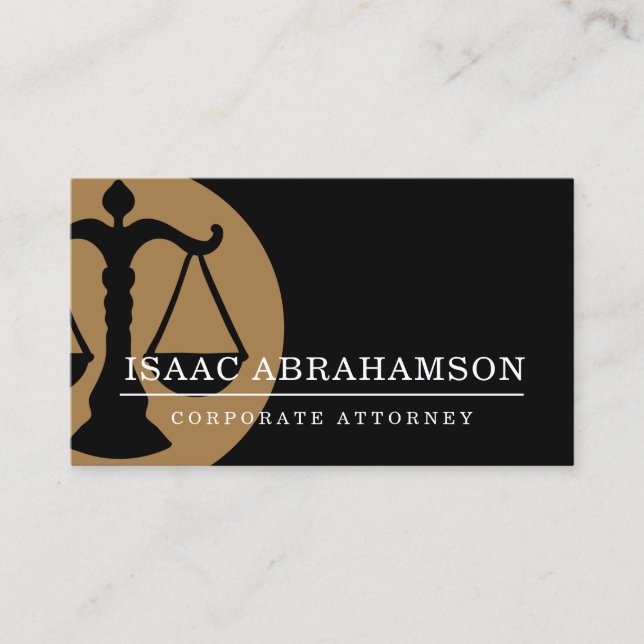 Attorney at Law Corporate Lawyer Business Card (Front)