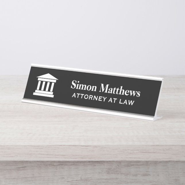 Attorney at law custom desk name plates (Front)