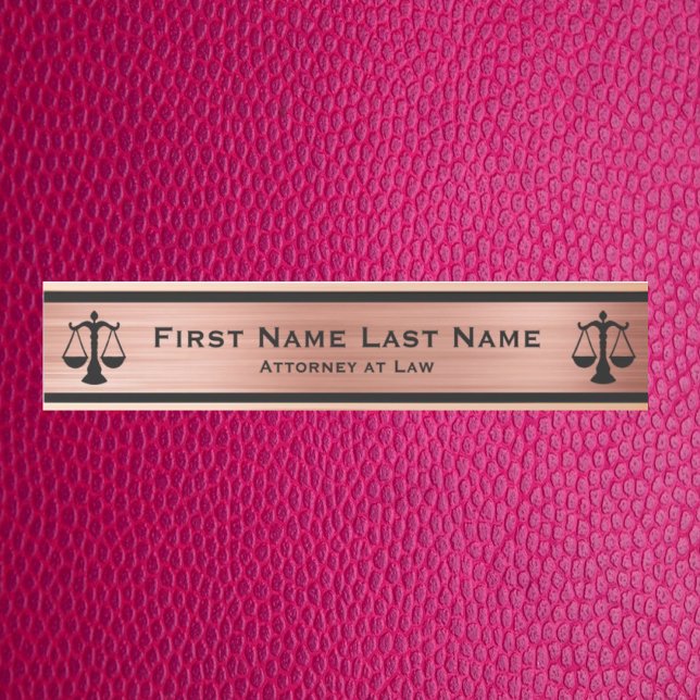 Attorney at Law Door Signs Lawyer Rose Gold (Creator Uploaded)