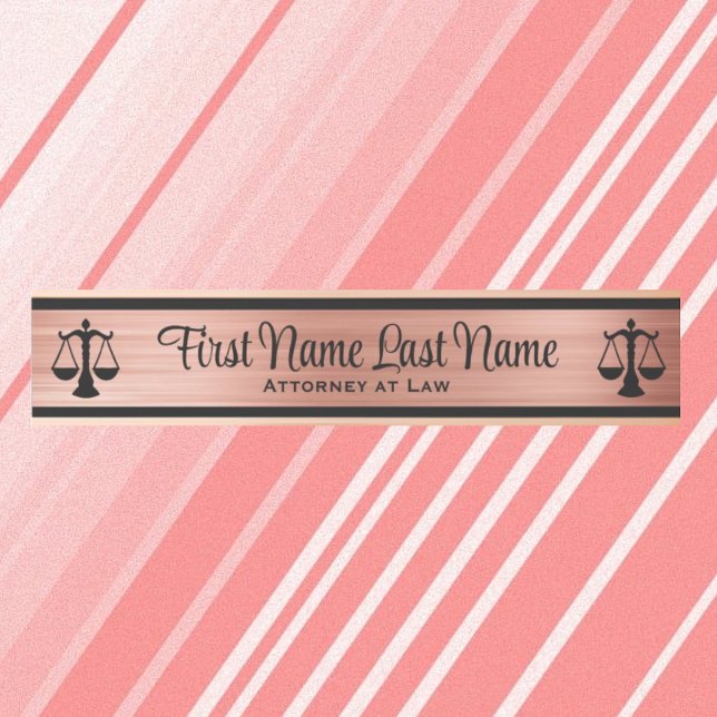 Attorney at Law Door Signs Lawyer Rose Gold (Creator Uploaded)