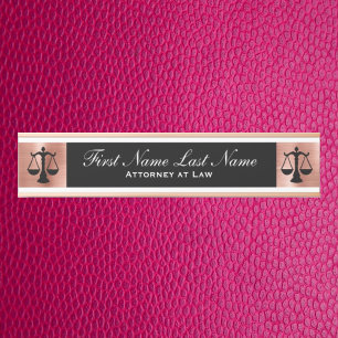 Attorney at Law Door Signs Lawyer Rose Gold