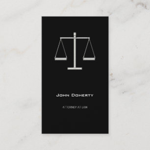 ATTORNEY AT LAW   Elegant Black Business Card