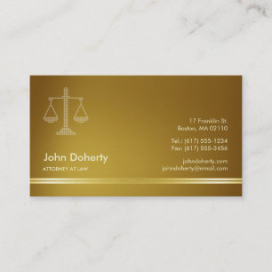 ATTORNEY AT LAW Elegant Business Card