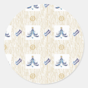 Attorney at Law - Elegant Christmas Tree Classic Round Sticker