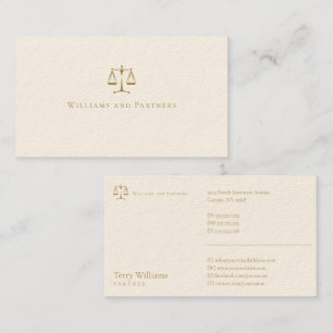 ATTORNEY AT LAW   Elegant Classy Golden Business Card
