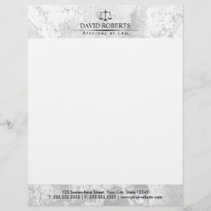Attorney at Law Elegant Marble Texture Lawyer Letterhead Design
