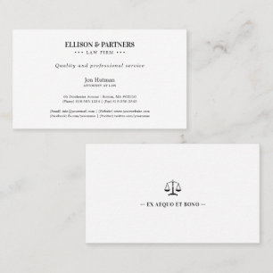 Attorney at Law   Elegant Scales Business Card