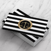 Attorney at Law Gold Scale Modern Stripes Lawyer