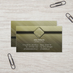 ATTORNEY AT LAW Green Business Card