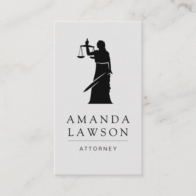 Attorney at Law Justice Scales Appointment Card (Front)