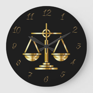 Attorney at law large clock
