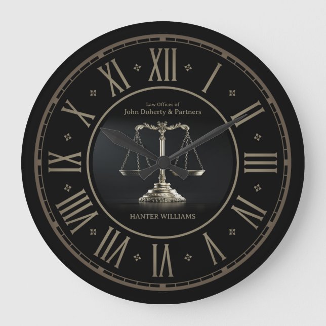 Attorney at Law | Law Office Large Clock (Front)