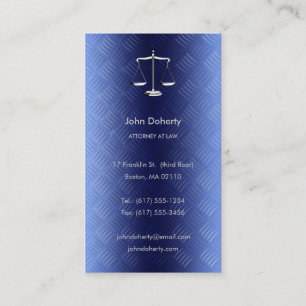 Attorney At Law   Lawyer   Blue Business Card