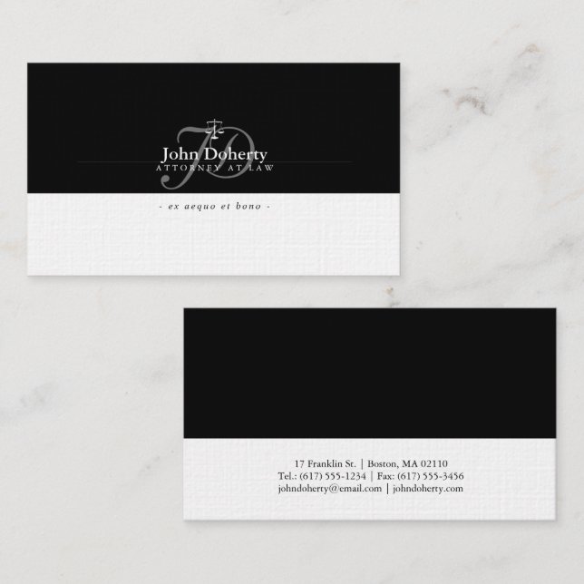 Attorney at Law | Lawyer Business Card (Front/Back)