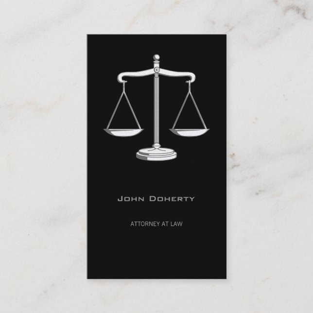 ATTORNEY AT LAW - Lawyer Business Card (Front)