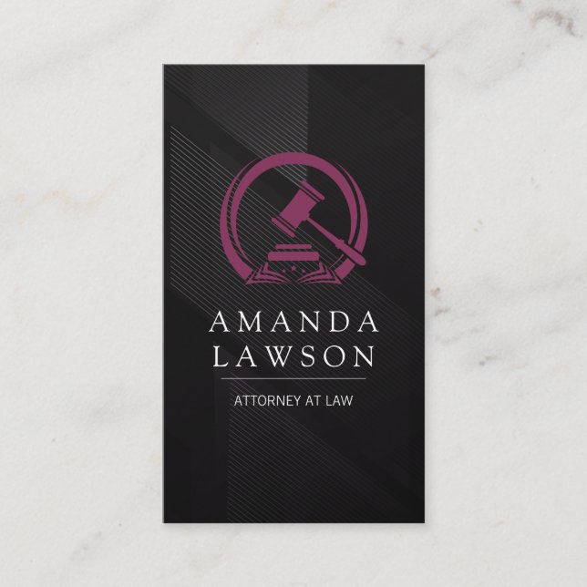 Attorney at Law | Lawyer | Court Gavel Logo Appointment Card (Front)