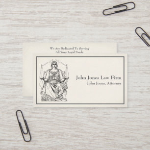 Attorney At Law Lawyer Lady Justice Business Card