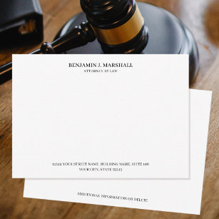 Attorney at Law Legal Formal Professional Black Card