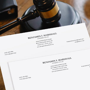 Attorney at Law Legal Formal Professional Black Custom Letterhead