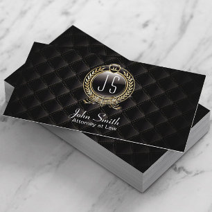 Attorney at Law Luxury Dark VIP Lawyer Business Card