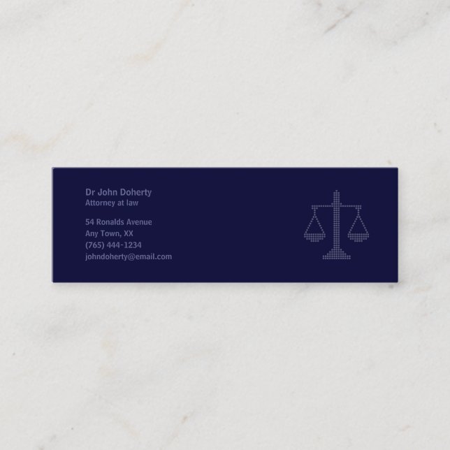 ATTORNEY AT LAW MINI BUSINESS CARD (Front)