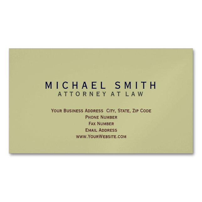 Attorney at Law Minimal Business Card (Front)