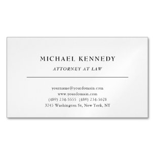 Attorney at Law Minimalist Classical Pro Magnetic Business Card