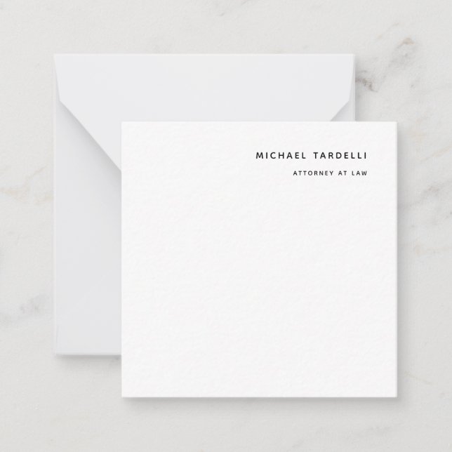Attorney at Law Minimalist Classical Professional Card (Front)