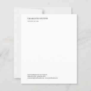 Attorney at Law Minimalist Elegant Paper Sheet